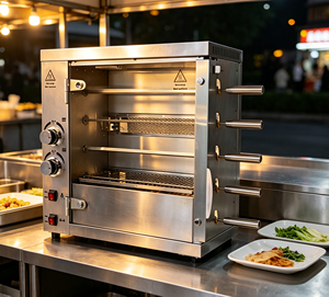 Four à rôtir vertical à gaz XY, machine à rôtir le poulet automatique pour cuisine commerciale - Product Image 4