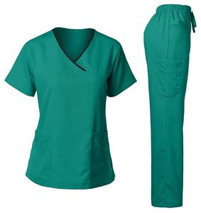 2024 vente en gros de qualité supérieure uniforme d'hôpital gommage médical Spandex Stretch uniformes Medico soins infirmiers gommages uniformes ensembles - Product Image 2