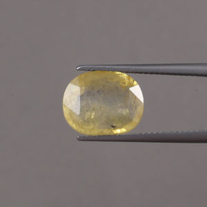 Zafiro Amarillo Certificado IGI, Grado AAA, Gema Natural Genuina, Corte Cojín de 13x10mm, 6.96 Quilates, Suelto, con Cambio de Color, Tratado con Aceite - Product Image 1