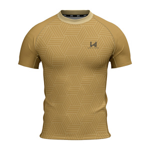 T-shirts pour hommes personnalisés à col rond, manches courtes, coupe ajustée légère, respirants, 100% polyester, extensibles dans quatre directions, écologiques - Product Image 4