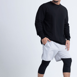 Shorts Awrah 2026 pour hommes, couleur unie, séchage rapide, avec poches, taille mi-haute, décontractés, sportifs, taille élastique, tissés - Product Image 6