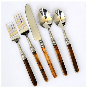 High Quality 18 8 Stainless Steel Cutlery With <b>Bone</b> <b>Handle</b> Silverware Mirror Polished Flatware Set Spoon Forks <b>Knife</b> Tableware - Product Image 6