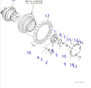 Bộ phận điện Xe ủi đất nặng thiết bị 11y-27-30401 cuối cùng ổ D31PX-22 Dozer du lịch động cơ d31ex d37ex