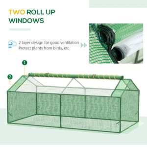 Mini serre portable avec grandes fenêtres à fermeture éclair pour plantes d'intérieur et d'extérieur, jardin vert - Product Image 1