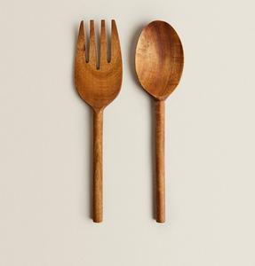 ชุดอุปกรณ์ครัวไม้ ชุดเครื่องครัวไม้ ตะหลิวไม้ ทัพพีตักซุป ทัพพีมีรู ช้อนตักพาสต้า อุปกรณ์ครัว - Product Image 1