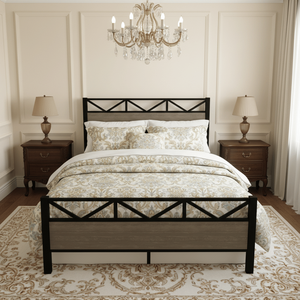 Struttura letto matrimoniale in legno marrone facile da montare - Product Image 5