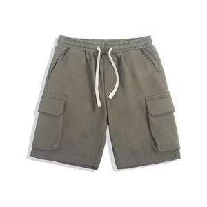 Shorts pour hommes, imprimés sur mesure, en molleton de coton, bords délavés à l'acide, style décontracté, motif pour hommes - Product Image 4