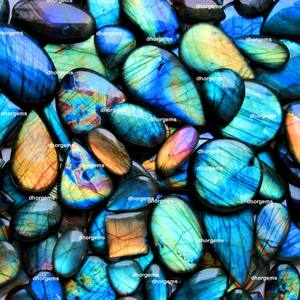 Cabochon de Labradorite Multi-Feu, Cristal Naturel Authentique, Fait Main, Bijoux en Fil Enroulé, Pierres Précieuses Libres pour la Fabrication de Bijoux, Dhorgems - Product Image 3