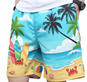 Shorts de Playa para Hombre y Mujer, con Logotipo Personalizado, Transpirables, de Secado Rápido, Ecológicos, Antiarrugas, de Poliéster/Algodón - Product Image 3