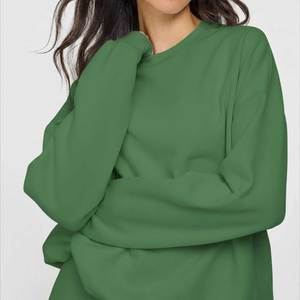 Sudadera de cuello alto para mujer, 100% algodón, transpirable, bordada, estampada, con forro polar, lisa, informal, con logo frontal, para otoño - Product Image 5