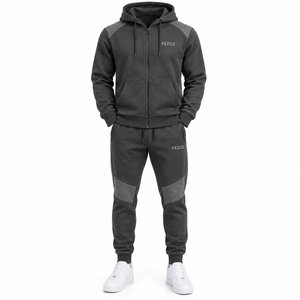 2026 New Arrival Full Sleeve Embroidery Logo Men <b>Sweat</b> Suit Best Design Fleece Fabric Men Tracksuit <b>Set</b> - Product Image 5