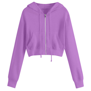 เสื้อฮู้ดตัวสั้นสำหรับผู้หญิงเสื้อผ้าแนวสตรีทเสื้อผ้ากลางแจ้ง - Product Image 6