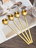 Ensemble de couverts en or champagne mat de haute qualité, vaisselle de mariage, vente en gros