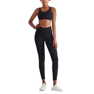 Conjunto de Yoga Fitness de dos piezas de alto soporte impermeable de talla grande al por mayor para mujeres-Ropa deportiva de tejido inteligente de secado rápido - Product Image 6