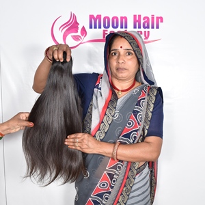 ผมแท้แบบอินเดียชนิด Silky Curly Indian Temple Remy  แบบเป็นมัด  ความเงางามเป็นธรรมชาติ  เรียบลื่น  ออกแบบด้วยเครื่องจักรแบบ Double Weft สำหรับขายส่ง - Product Image 5