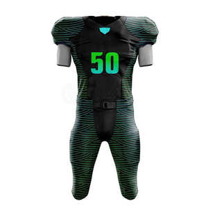 Uniforme de football américain professionnel à manches courtes, matière respirante sublimée anti-transpiration, service OEM personnalisé - Product Image 3