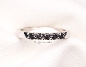 Lab Salt - Pepper diamond Eternity Band | Diamond Eternity Ring | Wedding Band | Engagement Ring |Anniversary Promise Ring Gift - Product Image 6