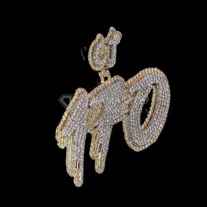 10K <b>Solid</b> <b>Gold</b> 170 <b>Pendant</b> Moissanite Diamond Iced Out Hip Hop Custom Number Necklace Charm Jewelry - Product Image 5