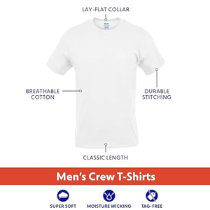 Paquete de Camisetas de Cuello Redondo para Hombre – Camisetas Casuales de Manga Corta de Algodón Suave para Uso Diario - Product Image 6
