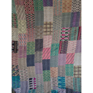 Handmade <b>Patchwork</b> Kantha Quilt Reversible Cotton Blanket All Season <b>Bedding</b> Home Decor Gift For Her - Product Image 3