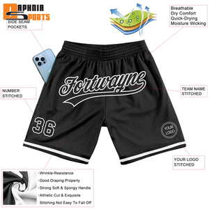 Shorts de basketball personnalisés de haute qualité avec logo, pour hommes, en mesh, impression par sublimation, vente en gros - Product Image 5