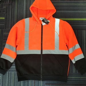 Sudadera de seguridad reflectante de alta visibilidad con cremallera, ropa de trabajo, resistente a las llamas, uniforme de construcción para invierno - Product Image 4