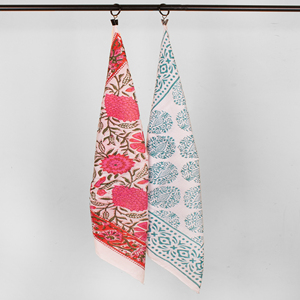 100% Cotton Hand Block Printed Bandana Wristband Unisex Summer Fashion <b>Accessory</b> Craftjaipur Brand Color Blocking Floral - Product Image 5