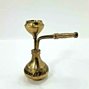 Antique Style Metal <b>Hookah</b> For Traditional Smoking Decor With Elegant Handmade Craftsmanship And Vintage Appeal - Product Image 1