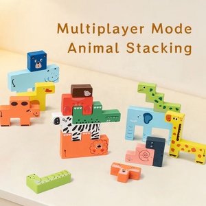 Blocchi di Legno <span class=keywords><strong>Tetris</strong></span> per Animali di Grandi Dimensioni, Gioco Puzzle Montessori per Bambini, Vendita all'Ingrosso - Product Image 4