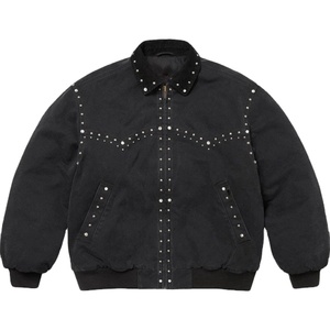 Chaqueta Bomber Western de Pana Roja para Hombre con Remaches, Cremallera y Cuello Vuelto para Otoño - Product Image 3