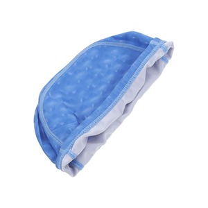 Bonnet de bain unisexe respirant en maille couleur unie avec double poignée, ajustement élastique et imperméable - Product Image 3