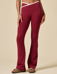 High waist <b>flared</b> <b>leggings</b> Four-way stretch yoga pants Quick dry activewear Lightweight workout <b>leggings</b> - Product Image 1