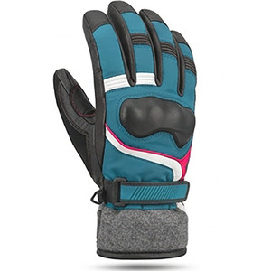 Gants de ski d'extérieur à doigts entiers avec manchette réglable, gants d'hiver chauds et imperméables personnalisés, équipement de protection sportif de couleur unie - Product Image 4