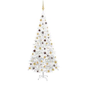 Blanco L 94,5 \ "Árbol de Navidad preiluminado artificial con juego de bolas - Product Image 1