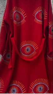 Túnica Blanca de Algodón con Bordado de Ojo de Diablo, Estilo Kimono, para Mujer Musulmana, Manga Larga, Vestido Kaftan, 2026 - Product Image 4