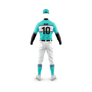 Ensemble de maillot de baseball vert pour homme avec pantalon blanc, manches longues, impression sublimée, polyester respirant, toutes saisons, uniforme adulte - Product Image 5