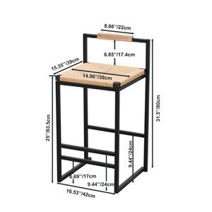 Set di 2 Sgabelli da Bar con Schienale in Corda Intrecciata, Sedie da Cucina Altezza Bancone - Comode ed Eleganti - Product Image 6
