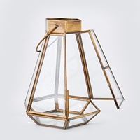 Nouvel ensemble de lanternes et bougeoirs en fer forgé I K durables, personnalisables, faits à la main, modernes et portables pour la décoration intérieure