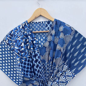 Robe Kaftan en Coton Naturel de Haute Qualité, Robe Casual de Créateur pour Grandes Tailles, Robe Kaftan en Coton, Dernière Mode, Robe Casual pour Grandes Tailles - Product Image 1