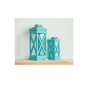 Artisan Wooden Candle Lantern for Decorative Home Interiors Farmhouse Wedding Decor <b>Fireplace</b> <b>Mantel</b> and Table Display - Product Image 2