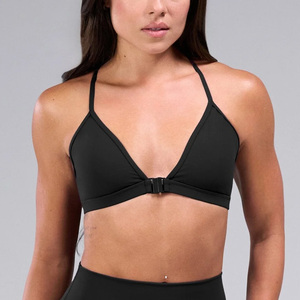 Soutien-gorge de sport en nylon extensible 260 GSM à faible MOQ, coupe compressive et athlétique pour les marques de vêtements de sport à marque privée - Product Image 6