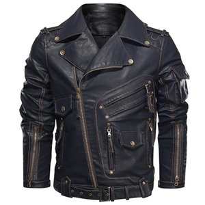 Chaqueta de Cuero para Hombre Estilo HIGH STREET de Moda, Chaquetas de Cuero al por Mayor para Hombre - Product Image 6