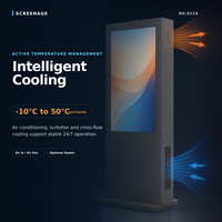 Kiosque numérique extérieur sur pied IP65 avec écran tactile LCD Android, option OEM, animation de texte pour centre commercial