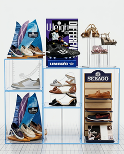 Modern Stackable Clear Acrylic Customizable Size Color for Shoe Organizer Store <b>Display</b> Easy Assembly Attract - Product Image 3