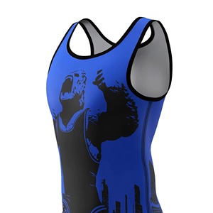 Uniforme de Lucha Libre Elástico al por Mayor, Uniforme de Alto Rendimiento para Hombre, Impresión Personalizada para Equipos, Uniformes de Lucha Libre Duraderos de Secado Rápido para Hombre - Product Image 6