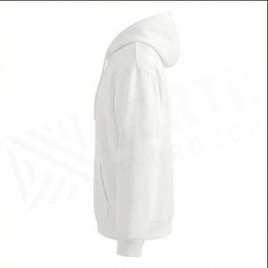 Sweat à capuche oversize pour homme North Approach, en coton blanc tricoté, décontracté, avec poche avant, coupe classique, pour l'automne - Product Image 3