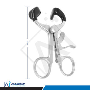 เครื่องมือเปิดปาก Accuram พร้อมตัวล็อคแบบ Ratchet ขนาด 9 ซม. ทำจากสแตนเลสสตีล สำหรับเด็ก ใช้ในงานผ่าตัดช่องปาก ทันตกรรม หู คอ จมูก ได้รับมาตรฐาน CE - Product Image 5