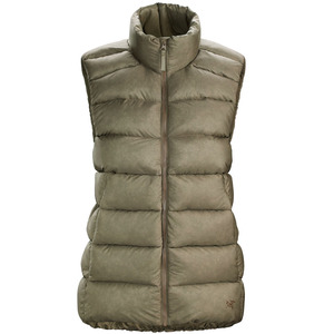Chaqueta de plumón marrón cálida de invierno para mujer, estilo burbuja, con mangas raglán y dobladillo con cordón, chaleco acolchado de moda - Product Image 4