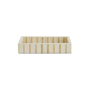 Bandeja Decorativa Rectangular de Madera con Rayas Verticales, Diseño Minimalista, Organizador Artesanal para Decoración de Interiores - Product Image 6