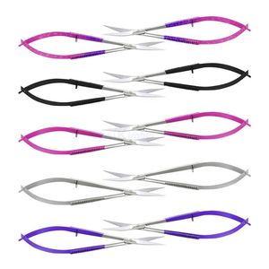 Premium Quality Rainbow Titanium Straight Fine Tip Precision Stainless Steel Rust Resistant Professional Beauty Eyebrow Scissors - Product Image 5